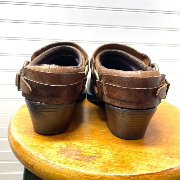 Cabela’s Western Harness Leather Slip On Mules/Clogs Size 6 - Picture 5 of 12